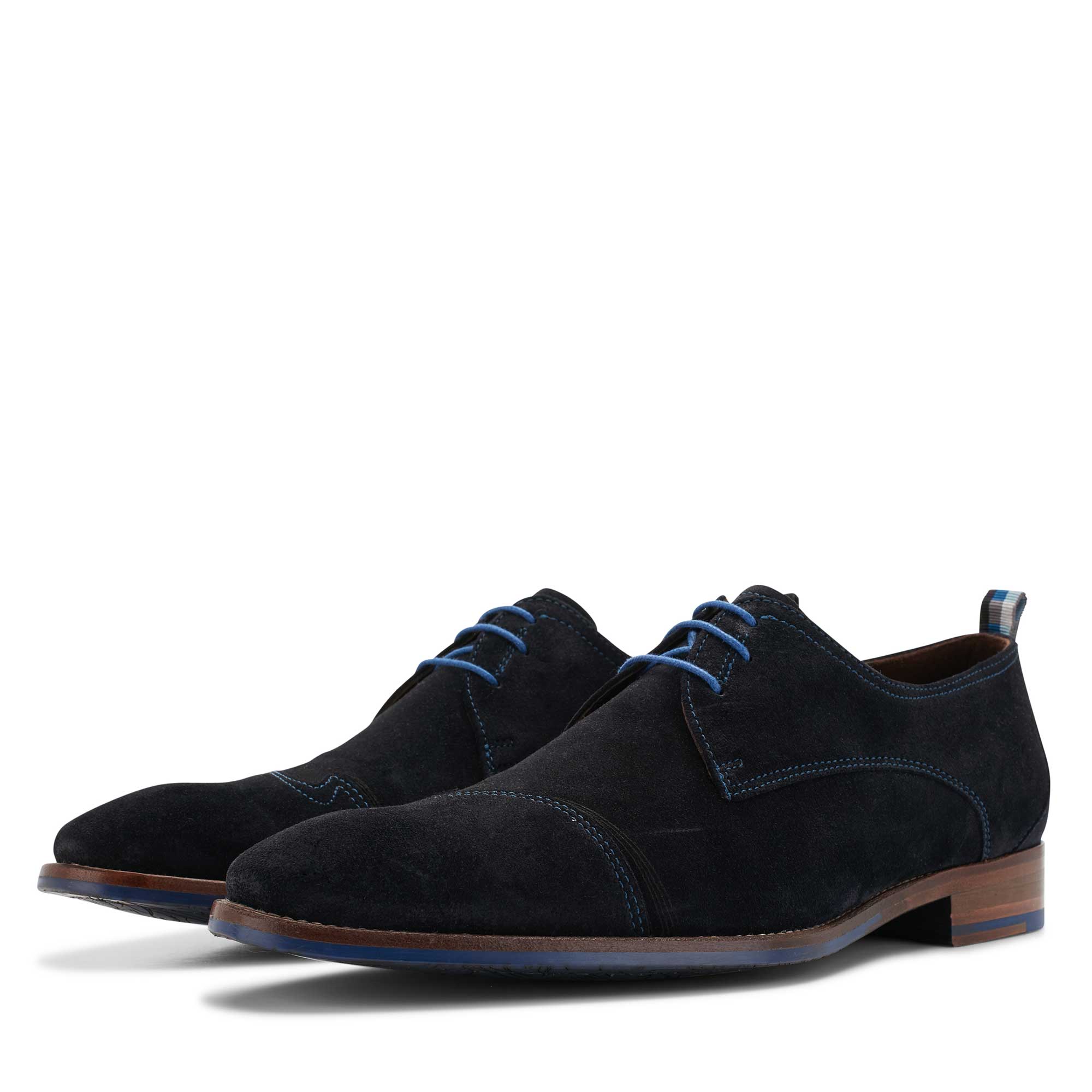 18006/04 - Blauer Wildleder Schnürschuh 18006/04 - Blauer Wildleder Schnürschuh