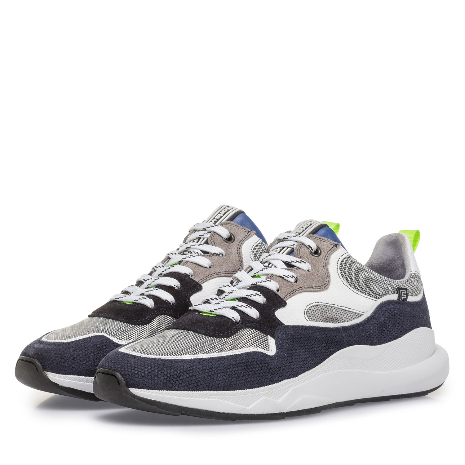 16269/18 - Blue and grey suede leather sneaker 16269/18 - Blue and grey suede leather sneaker
