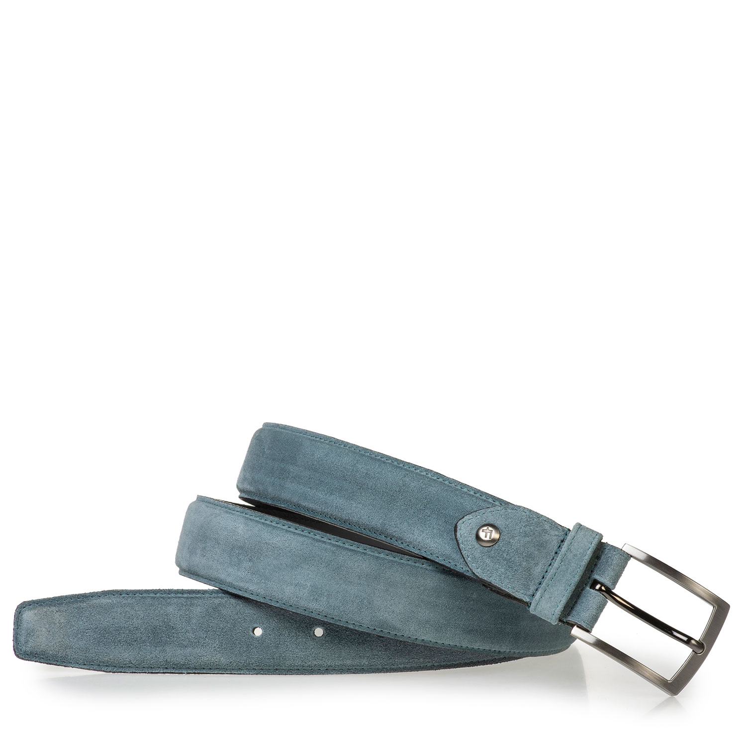 75201/94 - Light blue belt made of waxed suede leather 75201/94 - Light blue belt made of waxed suede leather